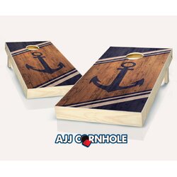 AJJCornhole 2' x 4' Anchor Solid Wood Cornhole Board & Reviews | Wayfair
