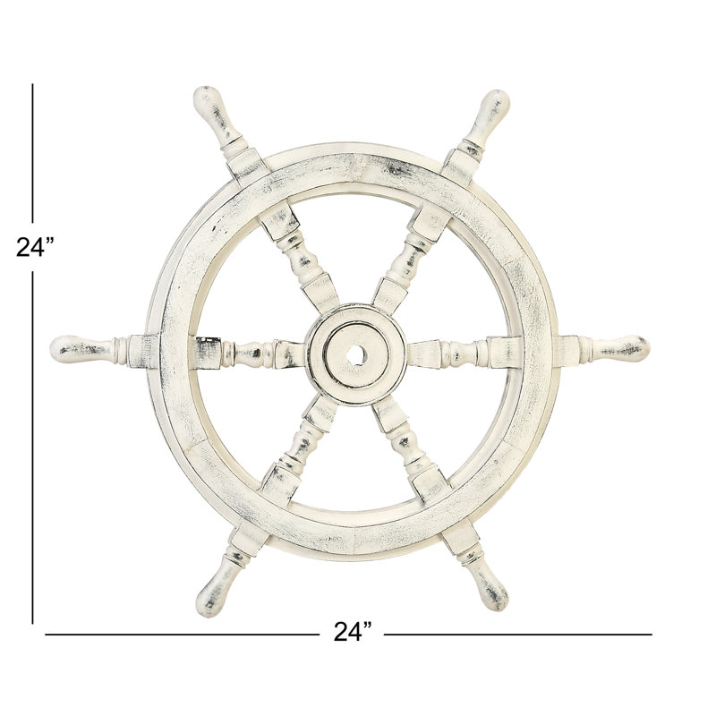 Wood Ship Wheel Wall Décor Reviews Birch Lane Wood Ship Wheel Wall Décor