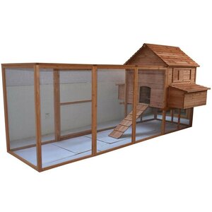 Large Backyard Hen House Chicken Coop with Long Run