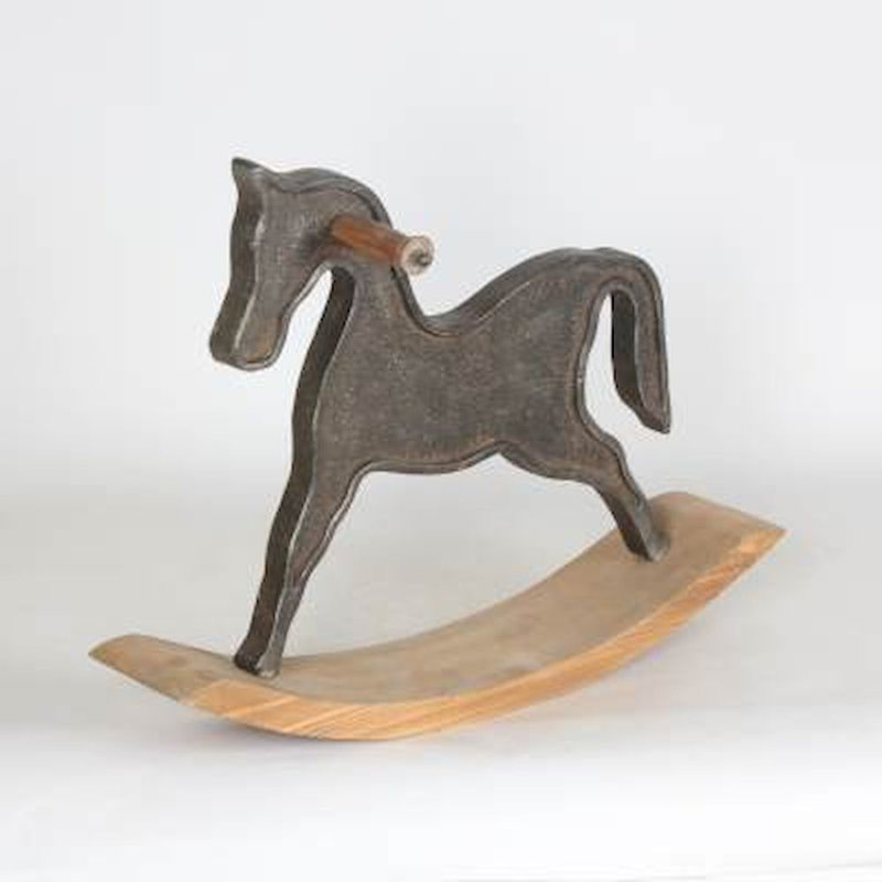grey rocking horse