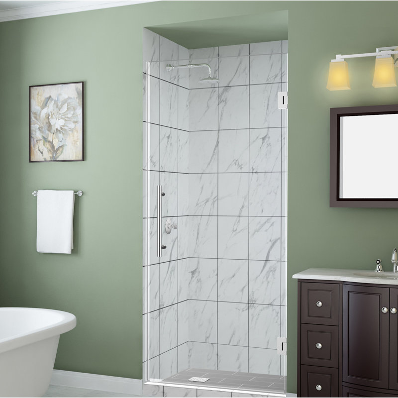 SDR960F-CH-6123-10 Belmore GS 61" x 72" Hinged Frameless Shower Door