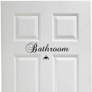 Door Decals Wayfair Bathroom Door Decal
