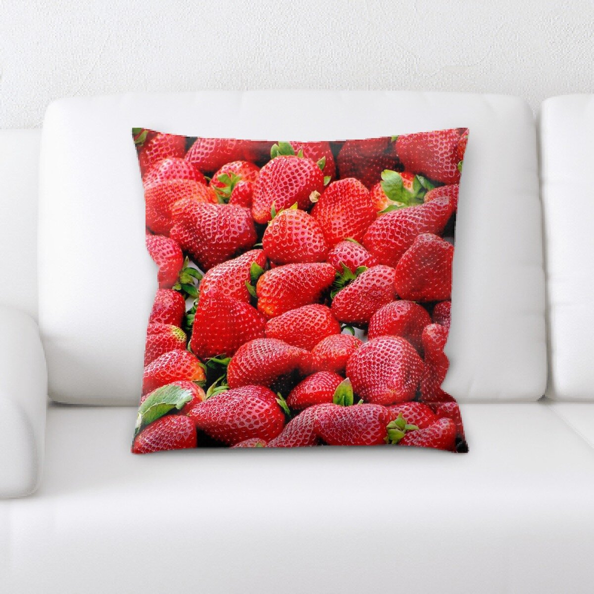 Strawberries Throw Pillow