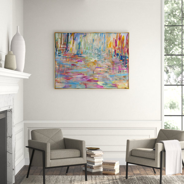 Chelsea Art Studio Colorful Rain By Guseul Park Floater Frame