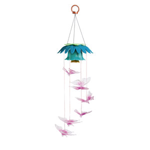Riggins Butterflies Color Changing Solar Mobile