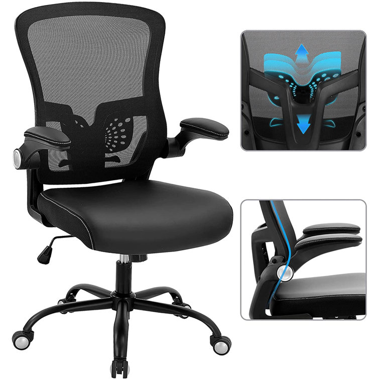 Inbox Zero Samofu Office Chairs Ergonomic Desk Chair Executive Chairs With Soft Seat And Mesh Backrest High Back Swivel Computer Chair With Adjustable Lumbar Support Flip Up Armrests Wayfair Inbox Zero Samofu Office Chairs Ergonomic Desk Chair Executive Chairs With Soft Seat And Mesh Backrest High Back Swivel Computer Chair With Adjustable Lumbar Support Flip Up Armrests Wayfair