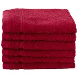 deep red bath towels