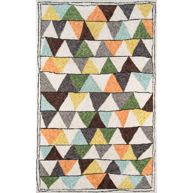 Novogratz Bungalow Geometric Handmade Tufted Gray Brown Green Area Rug Reviews Wayfair