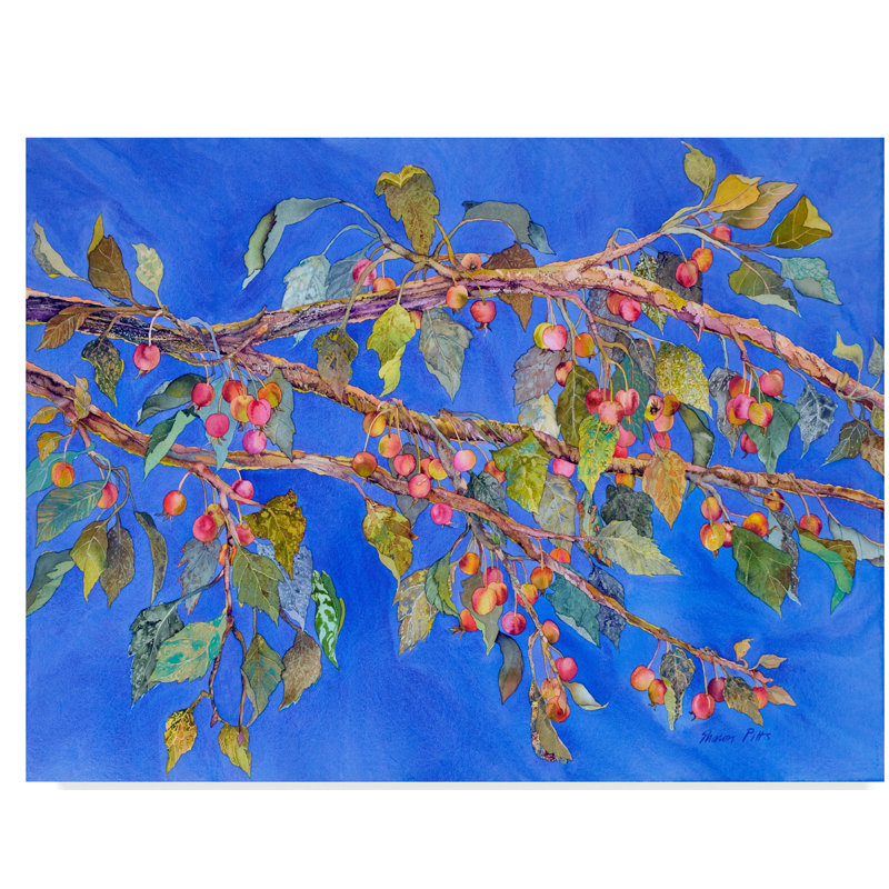 Charlton Home Crab Apple In Tree Acrylic Painting Print On