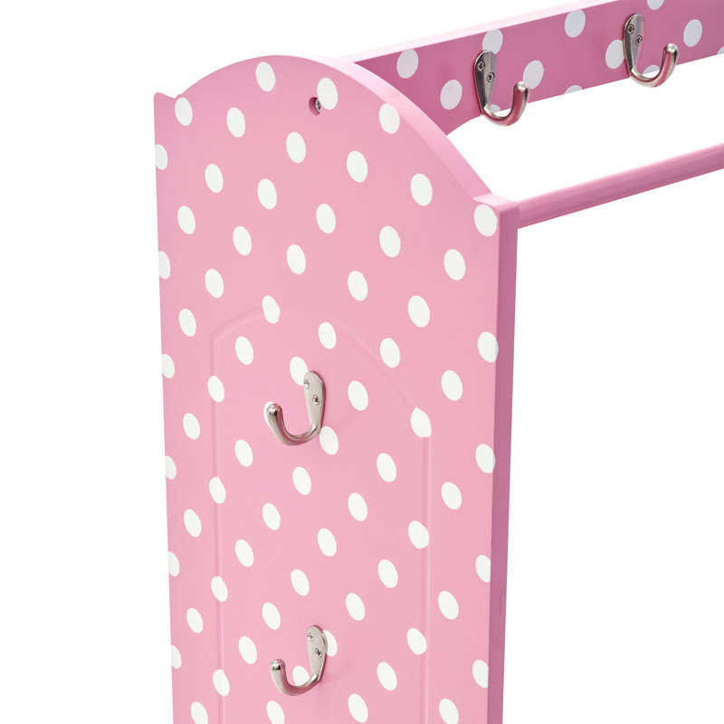 Teamson Kids Fashion Polka Dot Prints Bella Toy Unit Armoire Dress