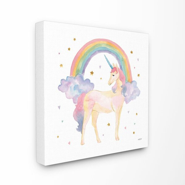 Isabelle Max Schwenk Cute Unicorn Rainbow Watercolor Kids Wall Decor Reviews Wayfair