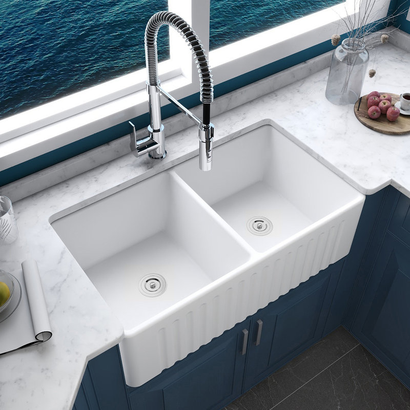 Deervalley 33 L X 18 W Double Basin Farmhouse Kitchen Sink Reviews