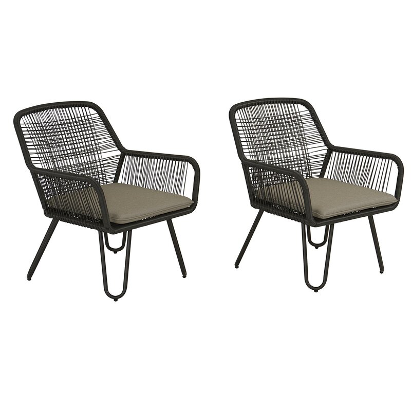 Novogratz Marli Patio Chair With Cushions Reviews Wayfair