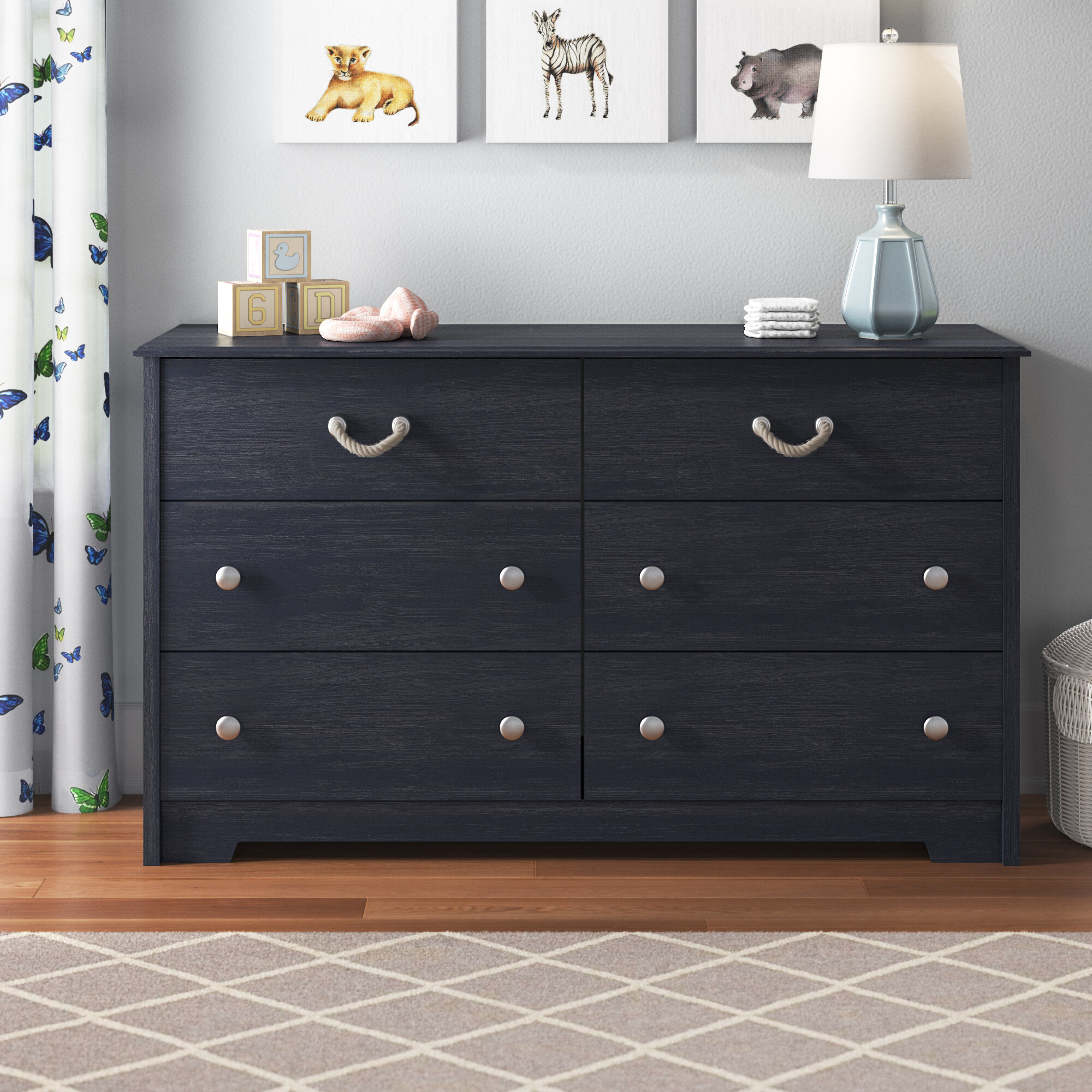 blue baby dresser