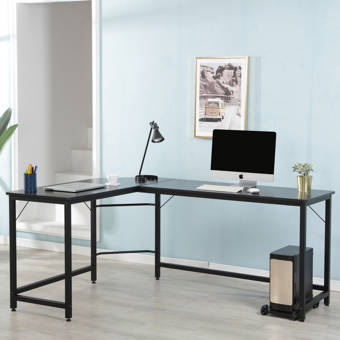 Latitude Run Alphia Reversible L Shape Desk Wayfair