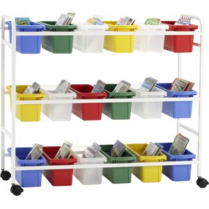 Leveled Reading Book Browser Cubby with Casters