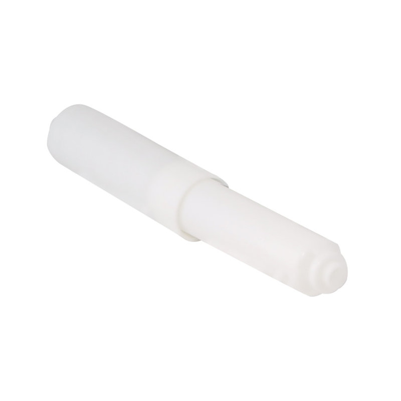 white plastic toilet roll holder