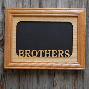Birthday Gifts, Brothers who play together stay together Picture Frame Big Brother 4x6-Horizontal Kate Posh Engraved Natural Wood Photo Frame New Brother,