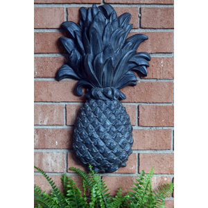 Outdoor Pineapple Plaque Essex Lead Wall Du00e9cor