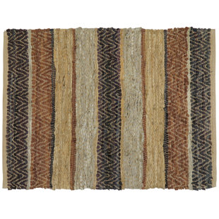 Brown Suede Rug Wayfair Rojas Stripe Hand Woven Suede Area Rug