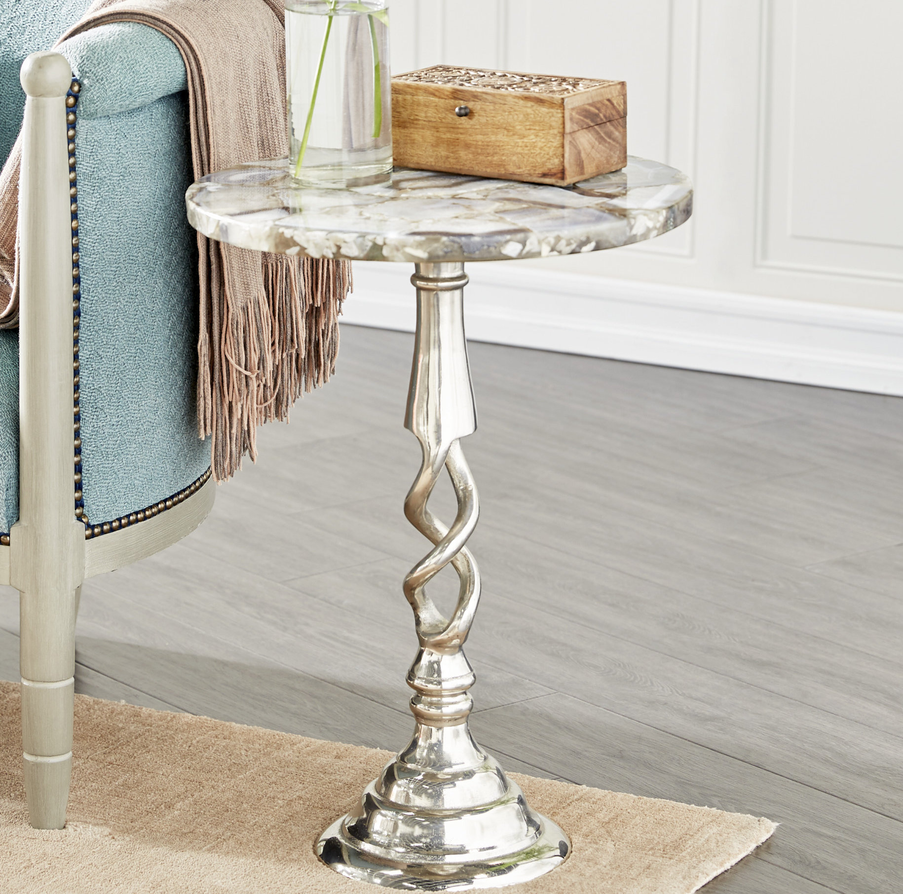 Rosdorf Park Arlie 23.8'' Tall Pedestal End Table Wayfair