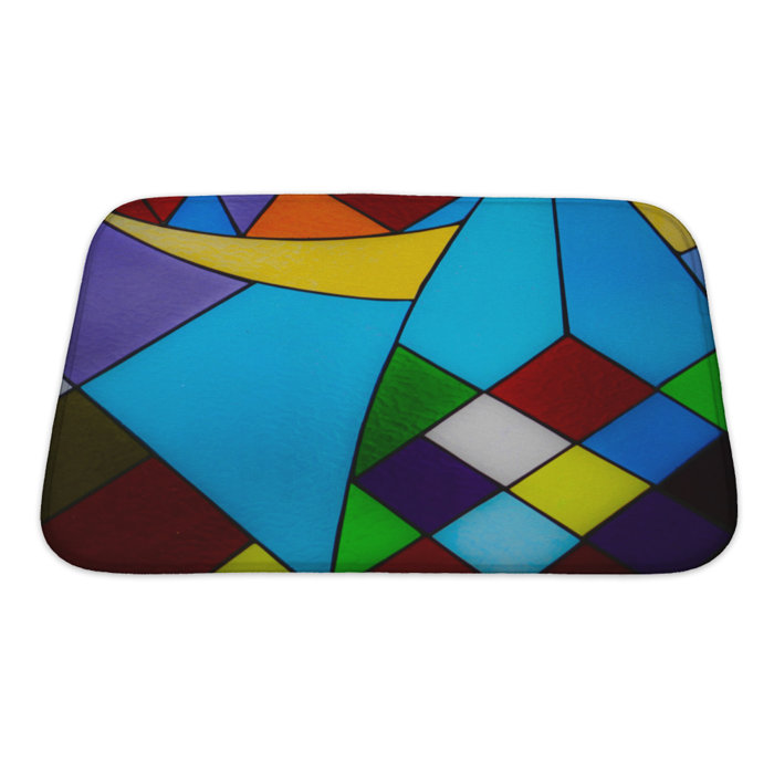 Gear New Art Hard Multicolored Glass Mosaic Bath Rug Wayfair