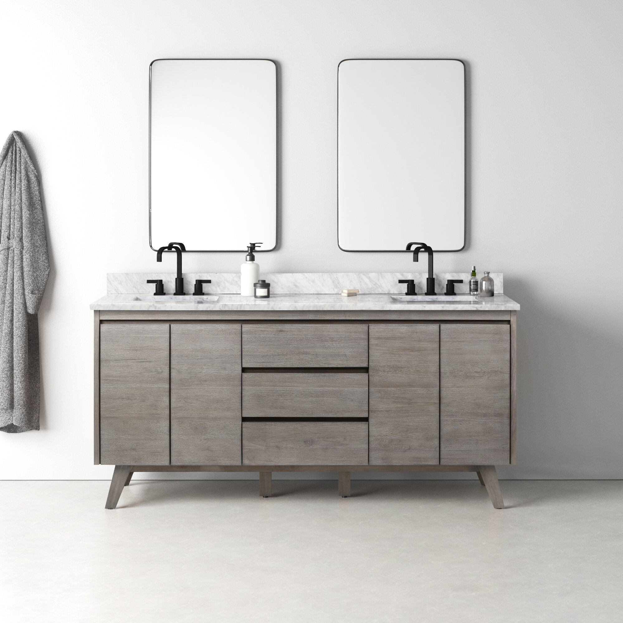 Allmodern Frieda 73 Double Bathroom Vanity Reviews Wayfair