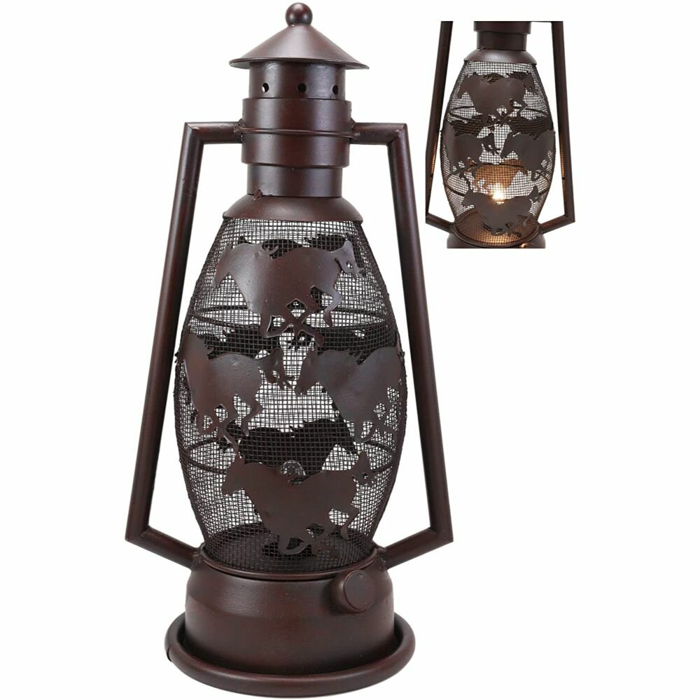 17 Stories Galaviz Old Fashioned Electric Metal Lantern Nightstand Lamp Light Garden Wayfair