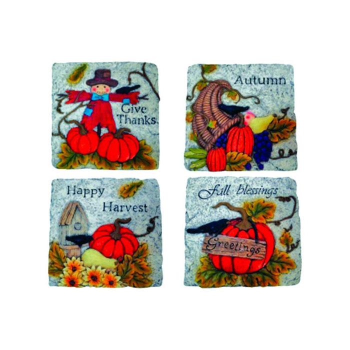 The Holiday Aisle 4 Piece Harvest Stepping Stones Fall Decoration