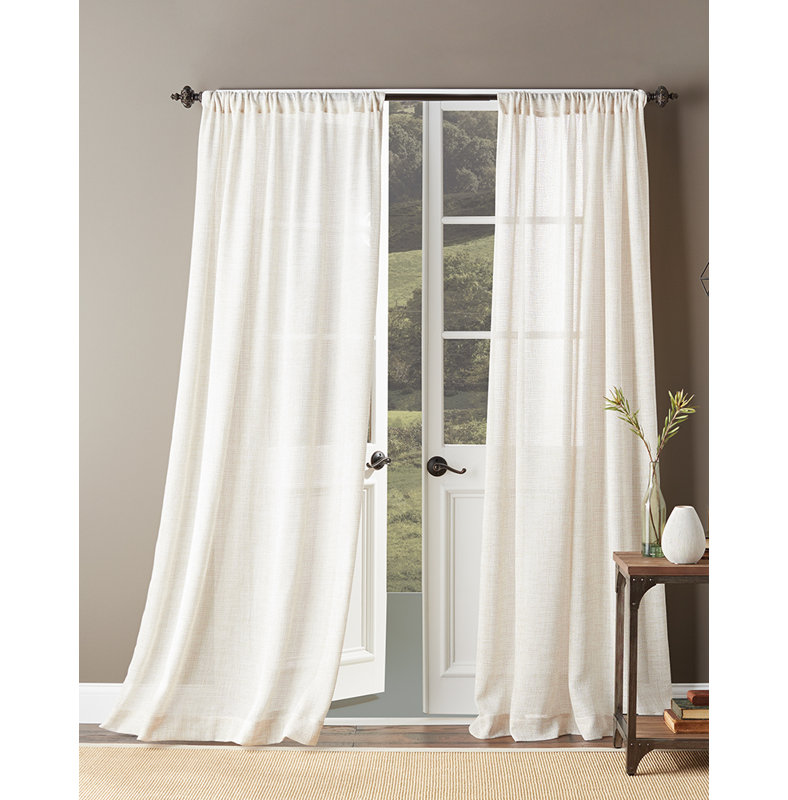 Theodora Solid Semi Sheer Rod Pocket Curtains Reviews Joss Main
