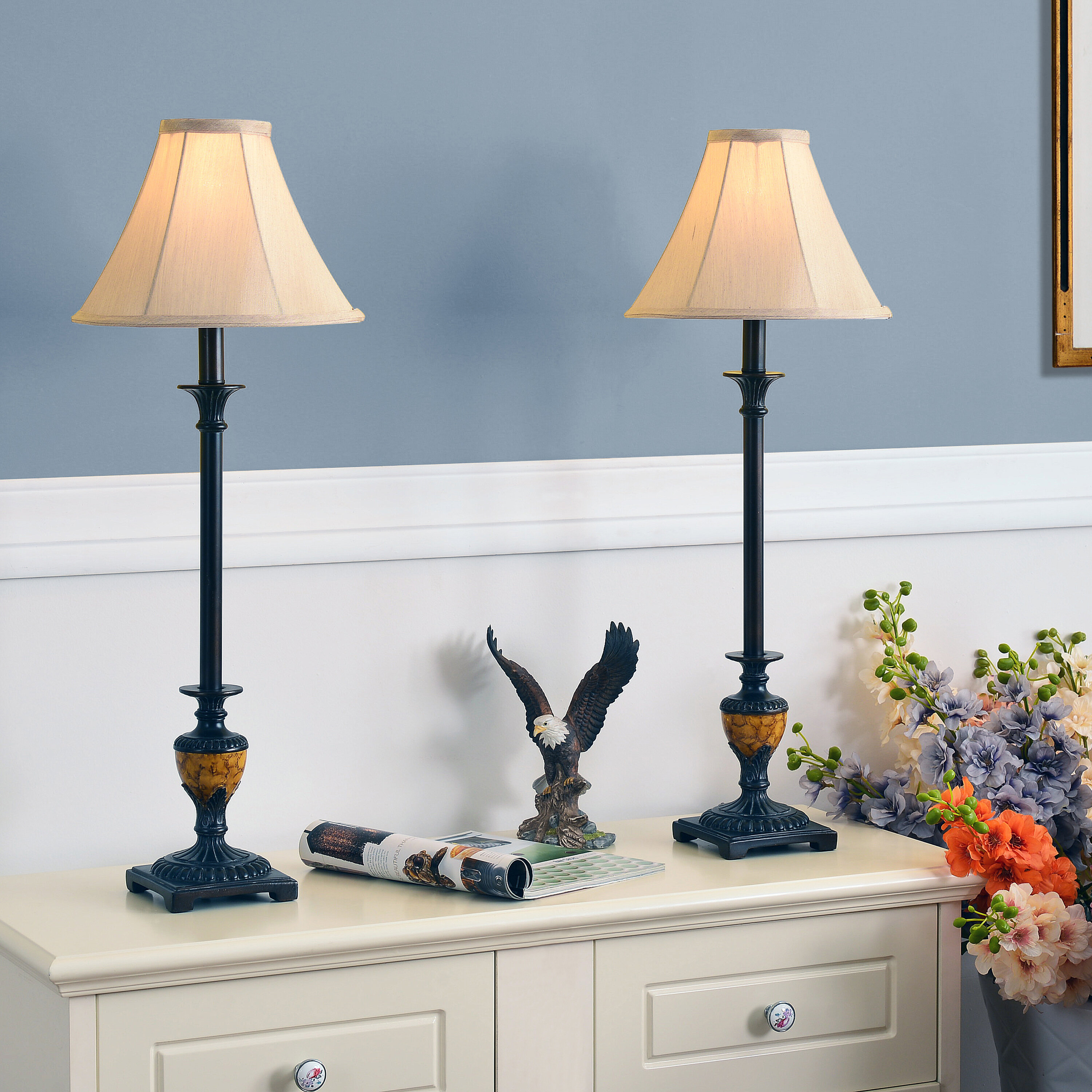 kirklands fleur de lis lamp