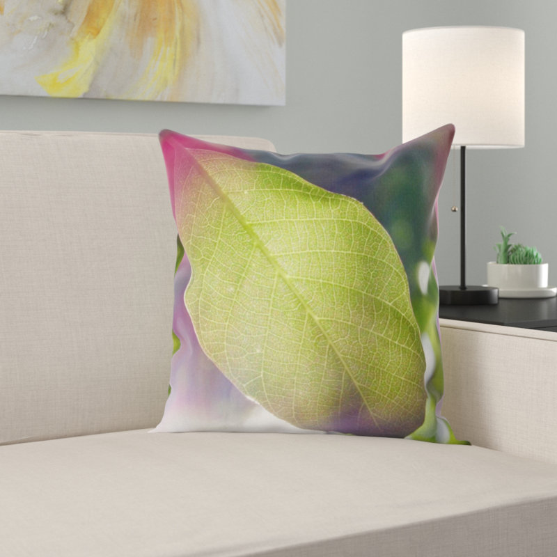 East Urban Home Leaf Throw Pillow Wayfair
