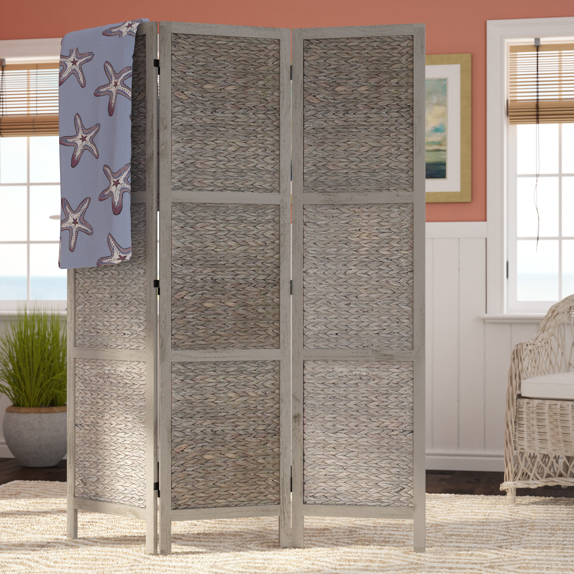 Gracie Oaks Oldroyd 70'' H 3 Panel Folding Room Divider & Reviews