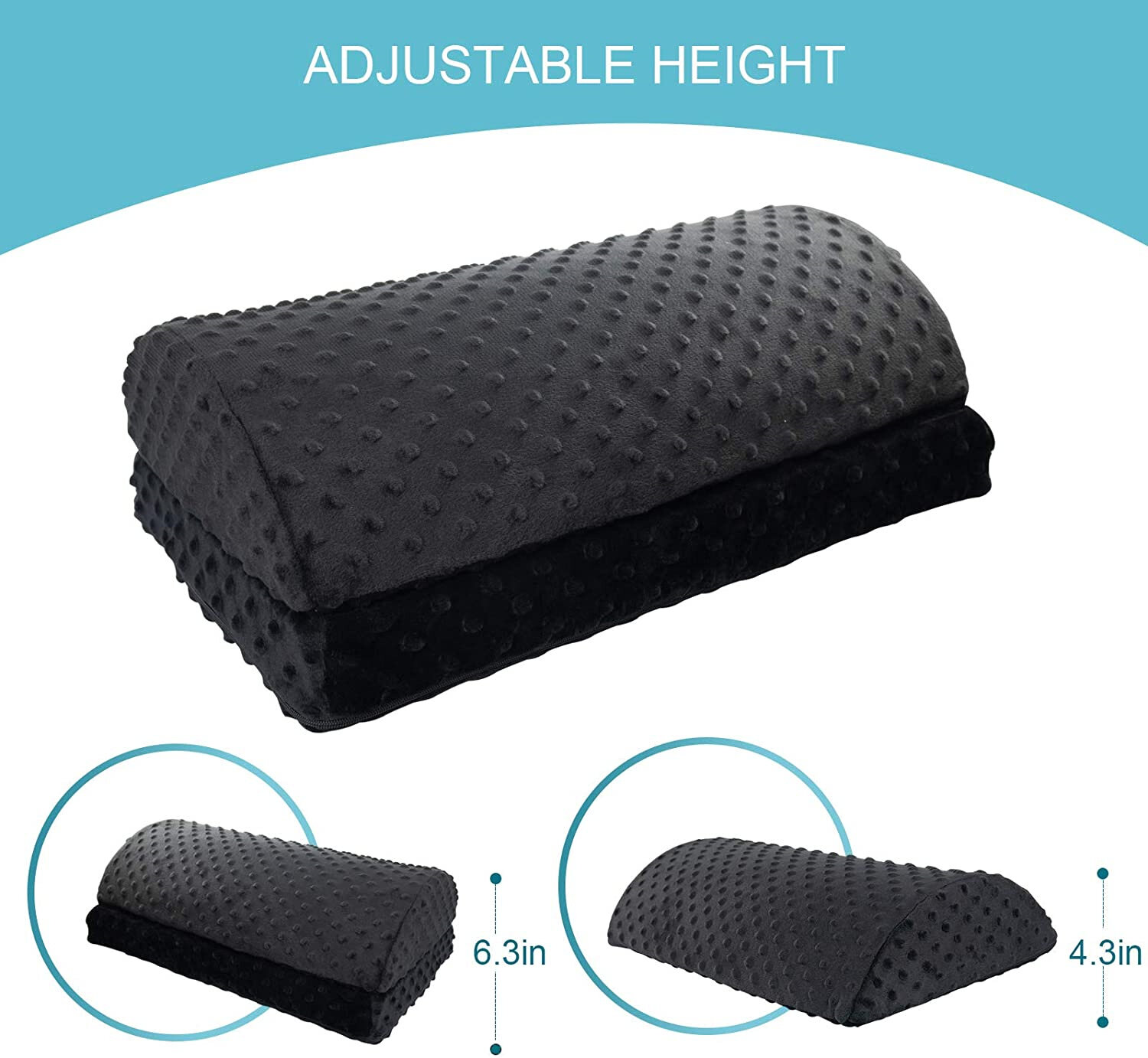 Ergonomic Foot Rest Under Desk Cushion Enhanced Resilient Comfort Foam Non Slip