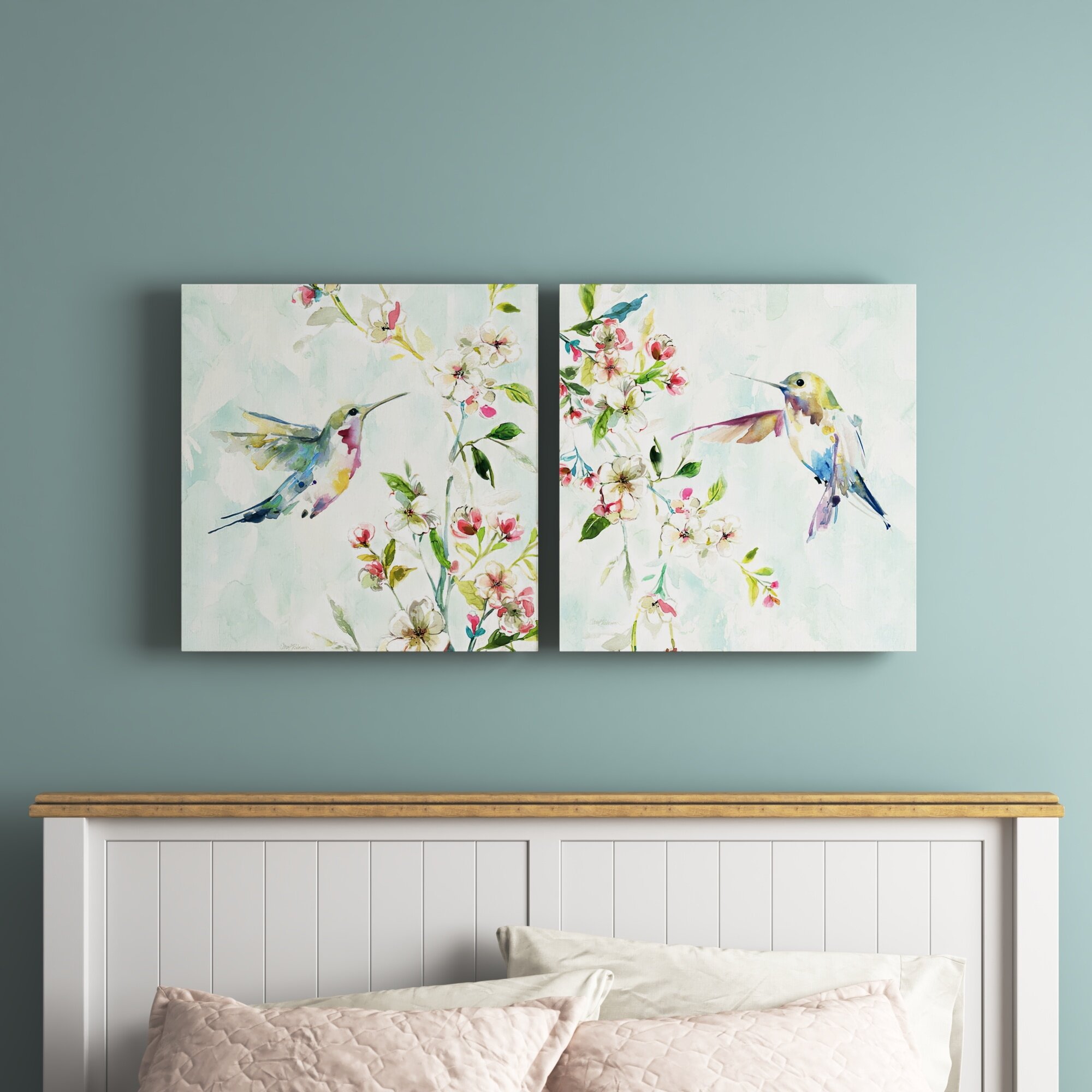 The Twillery Co.® Hummingbird III - 2 Piece Wrapped Canvas Print ...