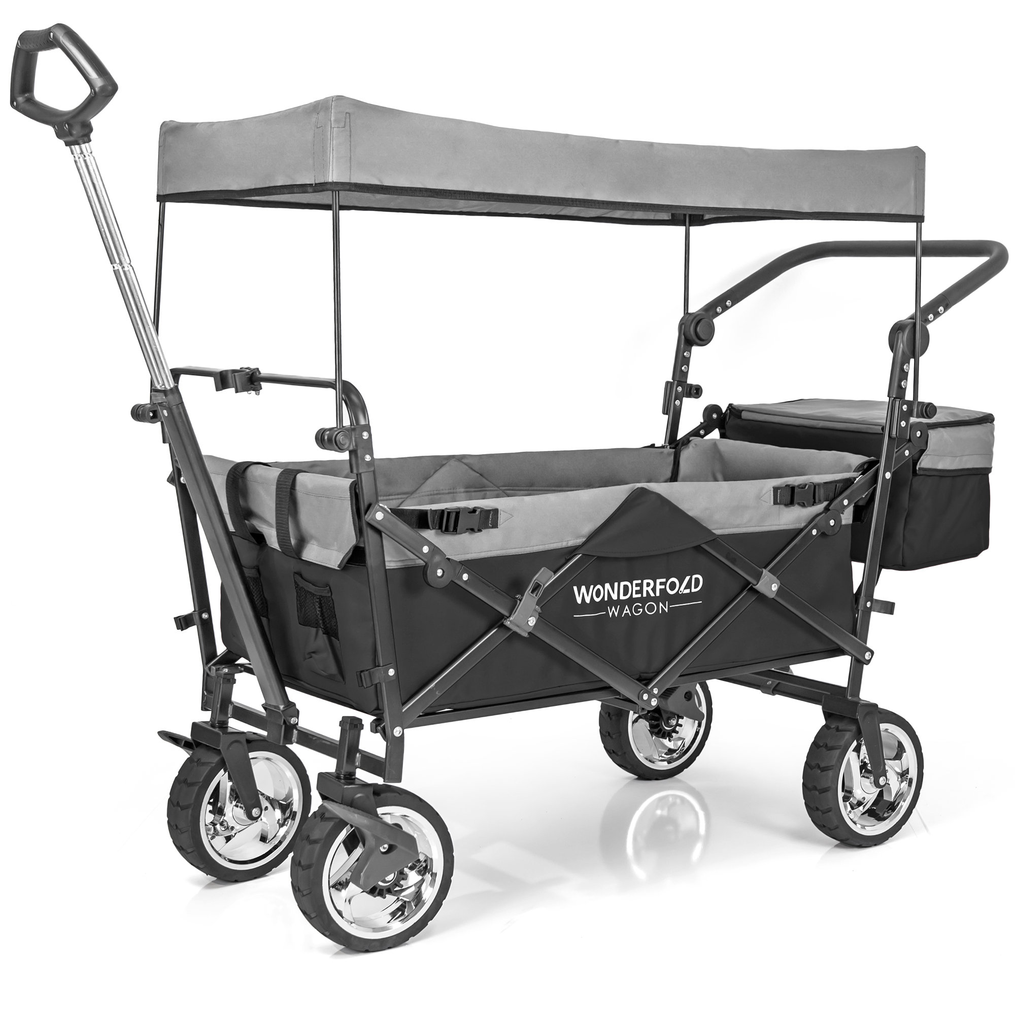 folding wagon with canopy and seats