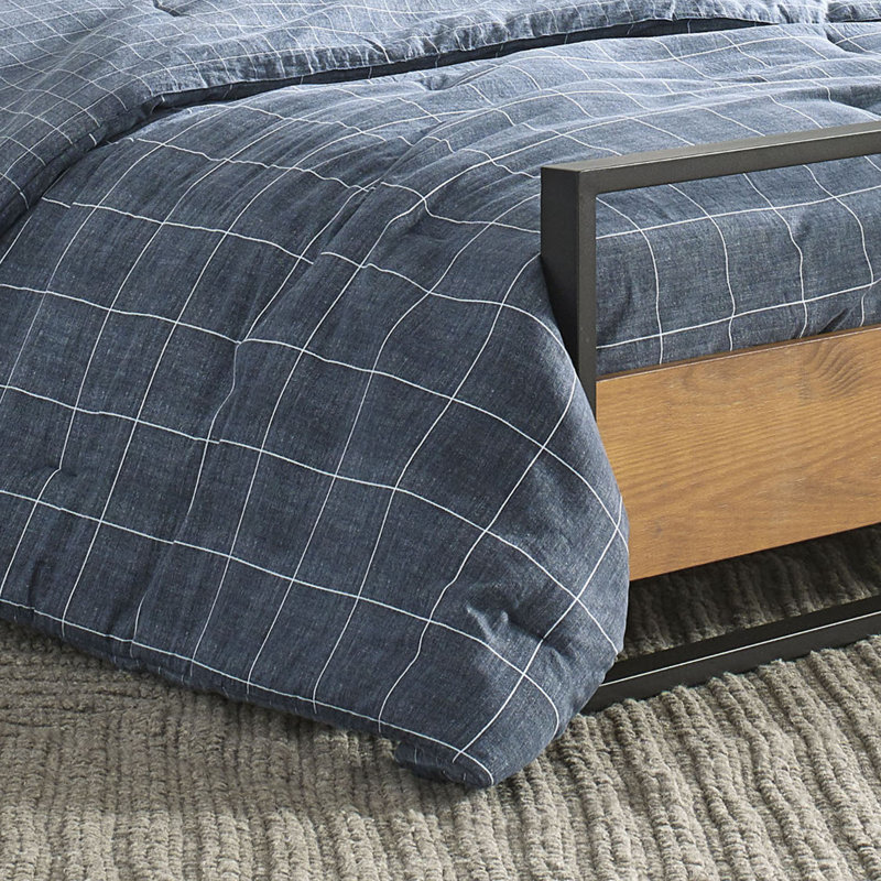 Kenneth Cole New York Holden Grid Reversible Duvet Cover Set