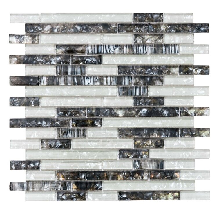 The Tile Life Victory 12.25" X 12.87" Glass Linear Mosaic Tile Sheet