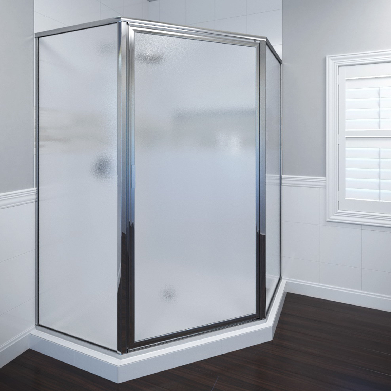 Basco Deluxe 14 X 68 6 Neo Angle Pivot Shower Enclosure Wayfair