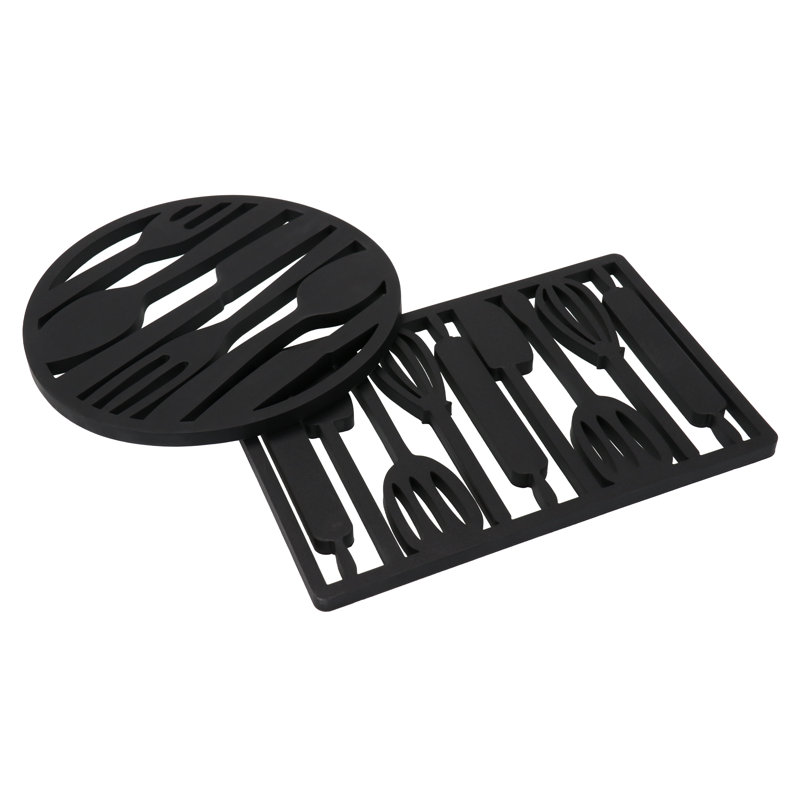 Prep & Savour 2 Piece Silicone Trivet Set | Wayfair