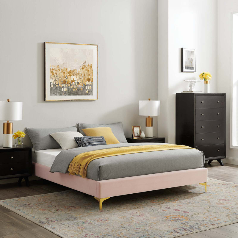Mercer41 Seval Upholstered Low Profile Platform Bed Reviews Wayfair