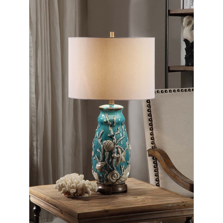 wayfair teal lamps