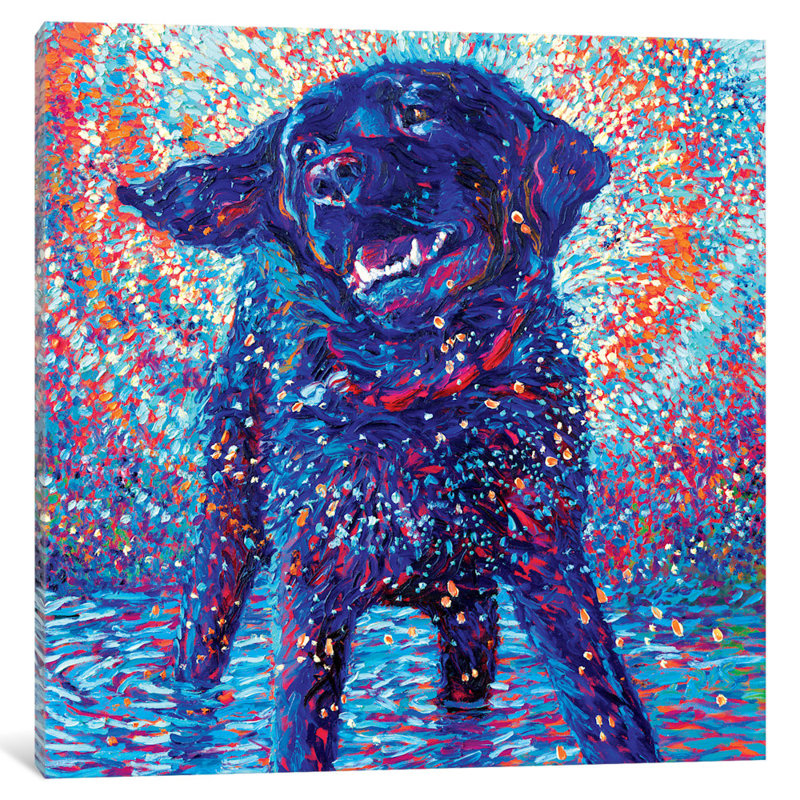 Iris Scott Canines Color Painting Print On Wrapped Canvas