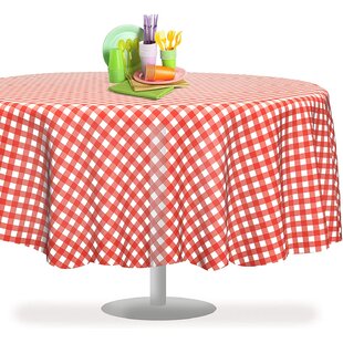 Pink Checkered Gingham 12 Pack Premium Disposable Plastic Tablecloth 54 Inch.... 