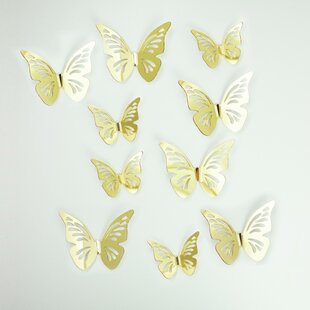 Decorative double layer butterflies.3 choices Gold/Silver Packs of 20.Weddings