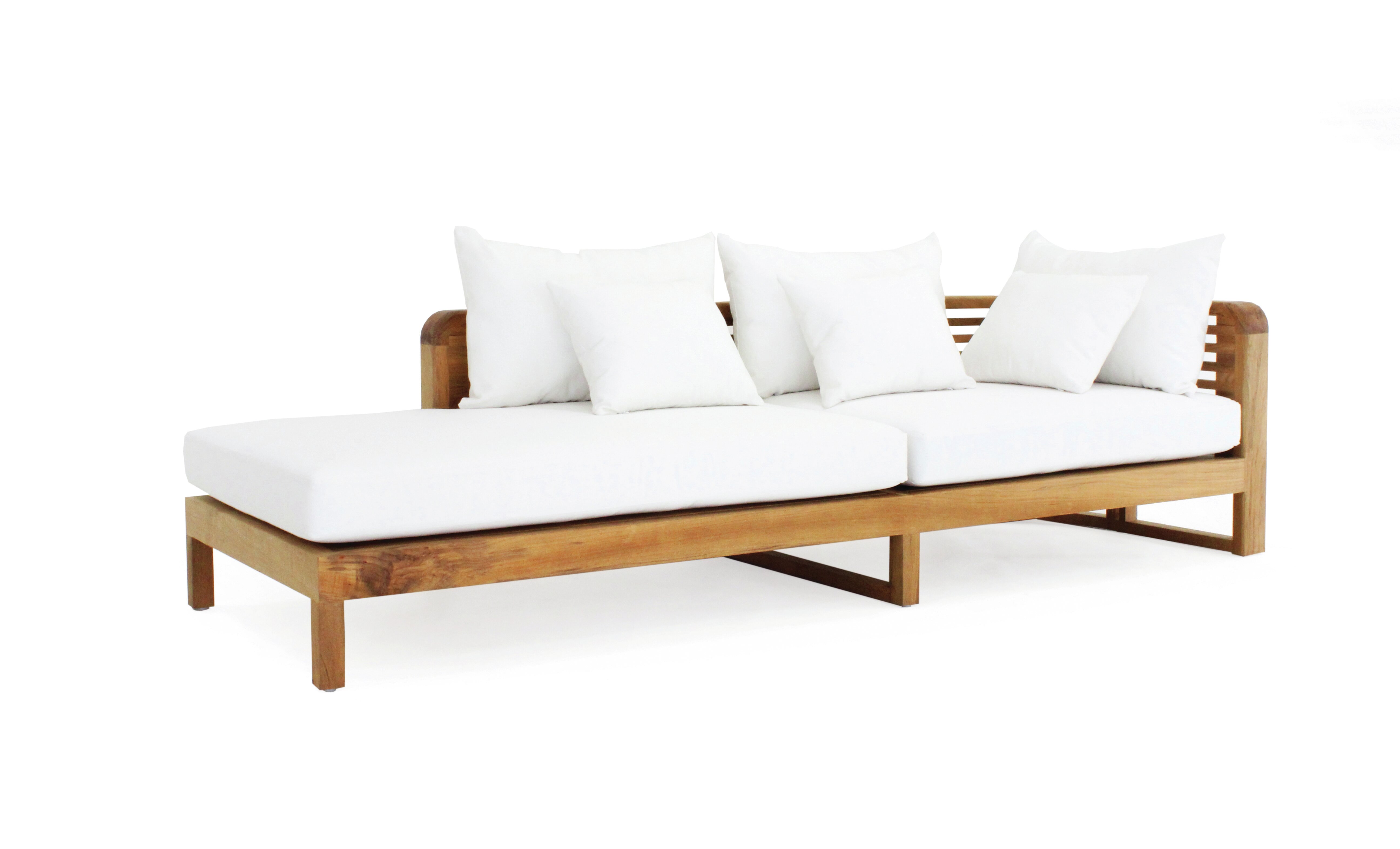 outdoor right arm chaise lounge