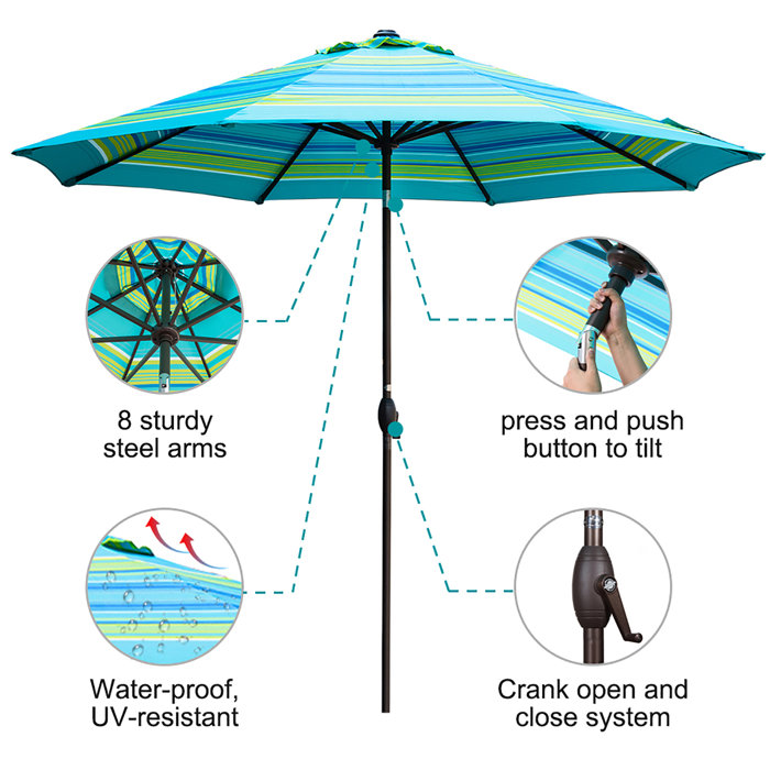 Freeport Park Framlingham 11 Market Umbrella Reviews Wayfair Ca