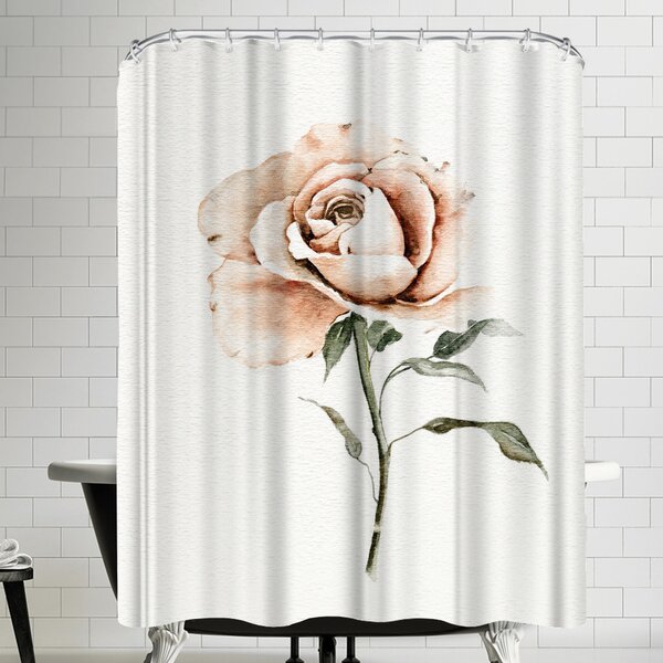 peach shower curtain