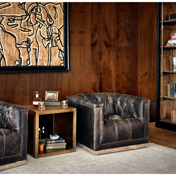 Black Leather Swivel Chair Wayfair