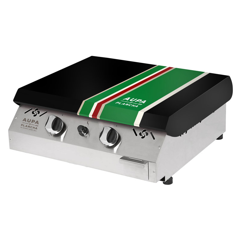 20" Flattop 2-Burner Portable Propane Gas Grill